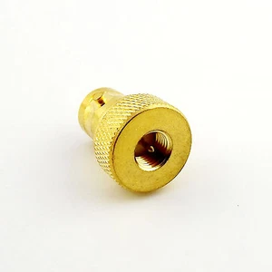 Gold BNC Female Jack to SMA Male Plug Straight Radio Antenna Connector Adapter - Picture 1 of 6