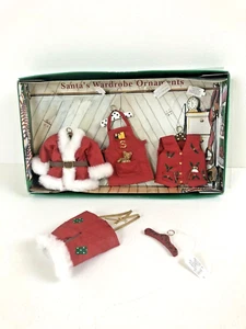 Vtg Department 56 Ornaments Santa's Wardrobe *Clothing Jacket Vest Apron RARE - Picture 1 of 5