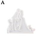2 People Candlestick Plaster Mold Silicone Mold Resin Ornament Craft Mold F2k8