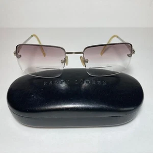 Monturas para gafas Ralph Lauren 55-18 135 de colección de metal plateado medio borde cuadrado - Imagen 1 de 16