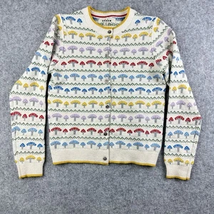 Mini Boden Edie Toadstool Fair Isle Cardigan Girls Size 11-12Y Rainbow Button* - Picture 1 of 12