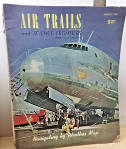 LOT OF 2 Air Trails Pictorial Magazines 1940's airplanes AIRLINES TRANSPORTATION - Picture 1 of 2