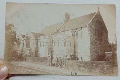 Vintage RPPC Postcard 1926 St Pauls Church, Westham, Weymouth, Dorset - Image 1 of 2