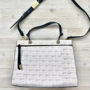 Foley + Corinna Signature Large Dione Satchel | White/Black - Picture 1 of 7