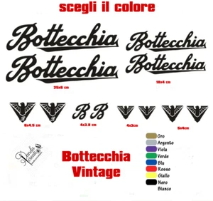KIT 12 ADESIVI BOTTECCHIA VINTAGE PRESPAZIATI VINILE PER RESTOMOD BIKE BDC MTB - Picture 1 of 1