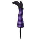 Halloween Evil Witch Leg Props Upside Down Wizard Feet with Boot Stake Ornament