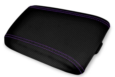 Fits 2004-2006 Pontiac GTO Carbon Fiber Console Lid Armrest Cover Purple Stitch Foto 1 de 4