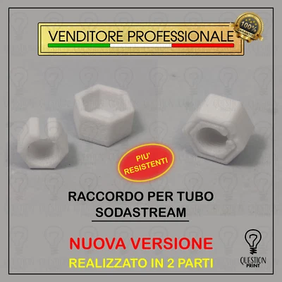 QUESTIONPRINT SODASTREAM HOSE NUT FITTING REPLACEMENT CRYSTAL JET FLZZI NEW VERSION