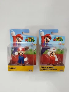 Jakks World Of Nintendo 2.5” Figure lot (x2): Super Mario & Fire Power (NEW) - Picture 1 of 2