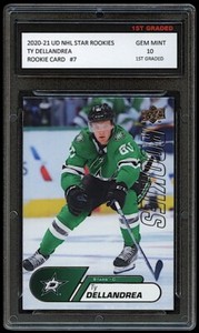 TY DELLANDREA 2020-21 UPPER DECK UD STAR HOCKEY 1ST GRADED 10 ROOKIE CARD STARS