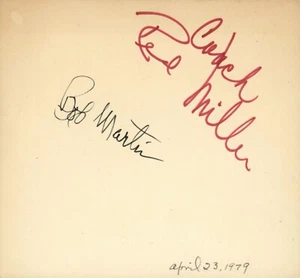 NFL Coach Red Miller & Bob Martin Autographs - Denver Broncos - Picture 1 of 2