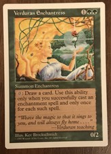 Verduran Enchantress, 5th Edition, VLP Magic the Gathering MTG