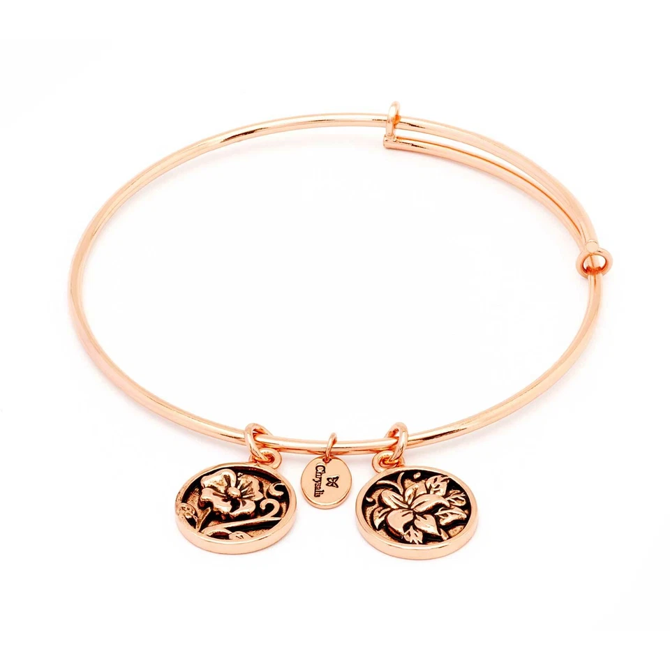 Pulseira expansível Chrysalis folheada a ouro rosa Serenity Nature CRBT0307RG - Imagem 1 de 1