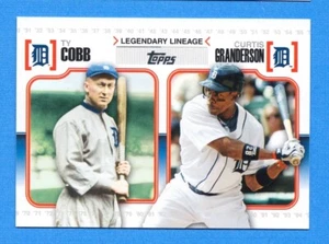 Topps Legendary Lineage #LL5 2010 Ty Cobb/Curtis Granderson Tigers - Imagen 1 de 1