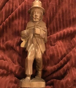 Vintage Holz handgeschnitzt Don Quijote Wanderer - Bild 1 von 4