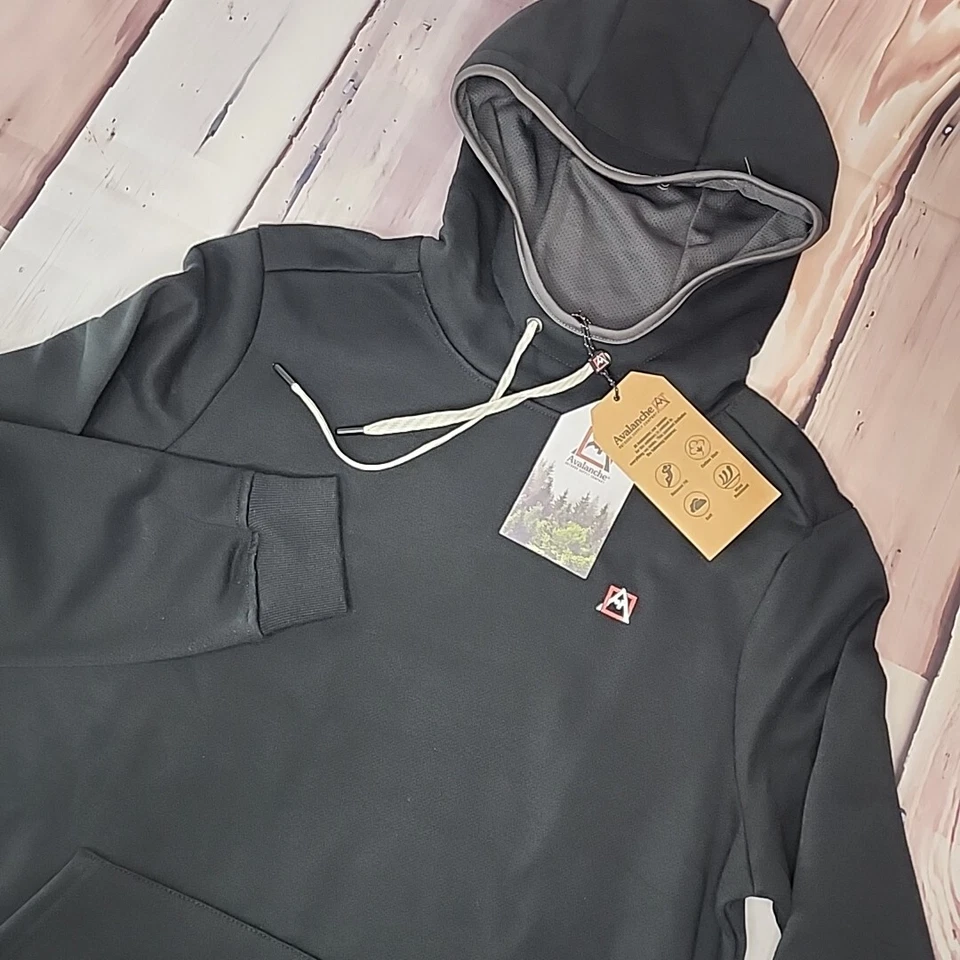 XL Avalanche Outdoor Supply Company Black Hoodie Multicolor Graphic Logo