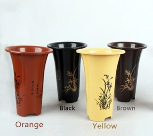 cymbidium 3 Pack Orchid Pots with Drainage Holes 9 Inches Orchid Planters - Picture 1 of 13