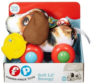 Fisher-Price Soft Lil' Snoopy (DFP23) Cute Soft Pull Along Puppy 3M+ Toddler - Picture 1 of 3