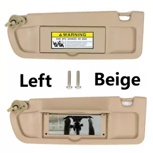 For Honda Civic 2006-2011 Left Driver Side Sun Visor Sunvisor Pearl Ivory Tan - Foto 1 di 7