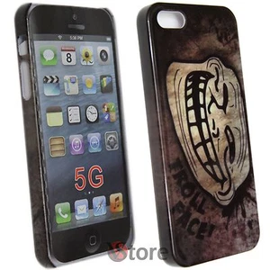 Cover Case for iPhone 5S 5 5G Troll Face Meme - Picture 1 of 1