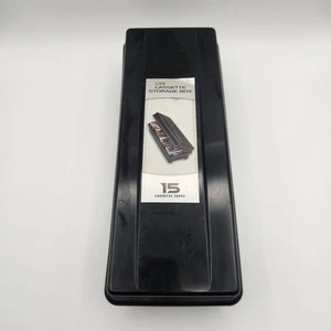 Alpha Fellowes Cassette Tape Storage Case Box 15 Count Tape Holder - Picture 1 of 20