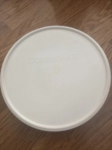 VTG Corning Ware FRENCH WHITE F-3-B Round Quiche Pie Baking Dish 10.5" With Lid - Picture 1 of 3