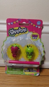 Shopkins 2 Pack Pencil Toppers Figure Set Multi Color with Pencil - Picture 1 of 2