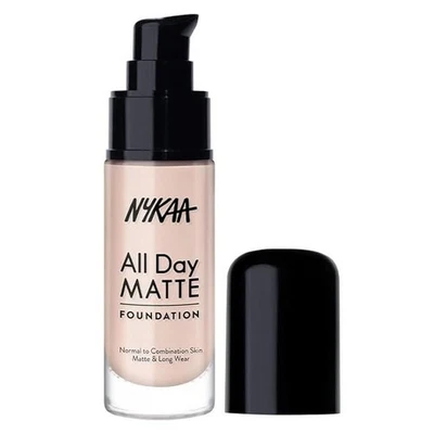Nykaa All Day Matte Long Wear Liquid Foundation für normale bis Mischhaut - - Bild 1 von 4