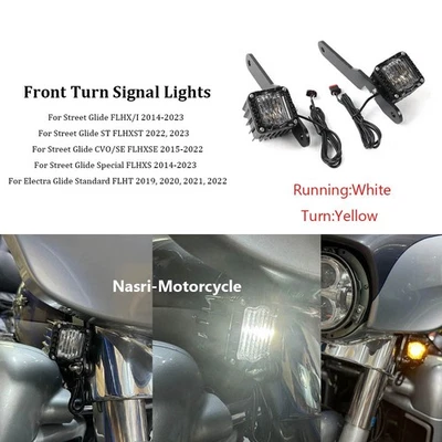 2015-2022 For Harley Street Glide CVO/SE FLHXSE LED Front Turn Signals Lights - Image 1 of 4