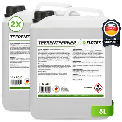 Flotex® Professional Tar Remover Car 2x5L Dissolves Tar Bitumen Grease Tree Resin Remover - Image 1 of 4