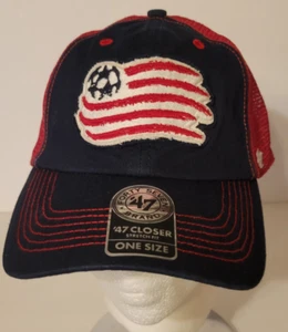 New England Revolution MLS Fitted ONE SIZE STRETCH FIT Hat Cap (NEW NO TAGS) - Picture 1 of 16