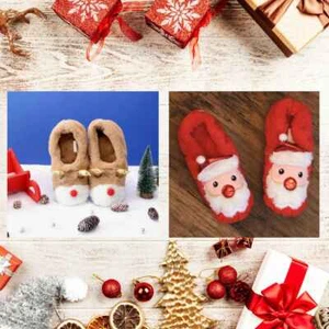 Christmas Heatable Slippers Toesties Heat Pack Slippers - Picture 1 of 8