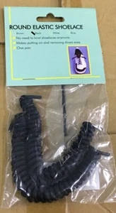 1 pair Round Elastic Shoe Laces 14cm Dressing Aid Disability Mobility Curly - Picture 1 of 3