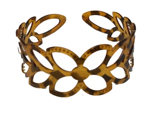 4 Pcs Coffee Plastic Butterfly Flower Wide Alice Hair Band Headband 48mm 1.9" - Picture 1 of 5