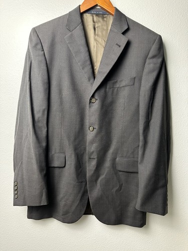 Giacca Blazer BURBERRY LONDON Uomo 38R EU 48 Pura Lana Marrone Doppia Sfiato