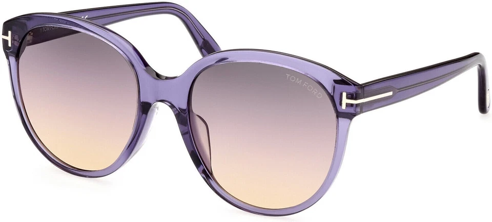 Gafas de sol Tom Ford TF957-D 83B púrpura redondo marco de plástico grande 58-20-145 Foto 1 de 1