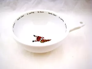 Pottery Barn Holiday Cheer CM Santa Claus Ist Coming Deko Snack Schale Excellent - Bild 1 von 8