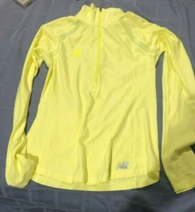 New York Mets Branded Womens Yellow Quarter-Zip Jacket New Balance Small - Picture 1 of 4