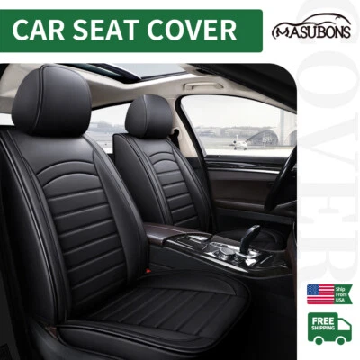 For Mercedes-Benz Car Seat Cover 2-Seat Front Full Set PU Leather Cushion - Image 1 of 4
