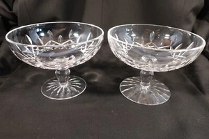 WATERFORD CRYSTAL, LISMORE CUT? A PAIR OF STEMMED COMPORTS - Picture 1 of 6