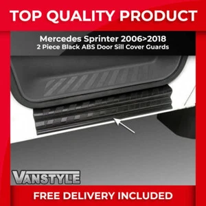 FOR MERCEDES SPRINTER 06>18 ABS DOOR ENTRY GUARD SILL PROTECTOR KICK PLATE COVER - Picture 1 of 9