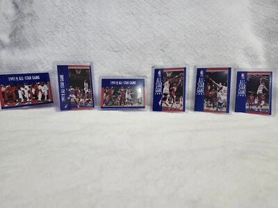 Juego de baloncesto Fleer All-Star 1991, lote de Estados Unidos #233 #234 #235 #236 #237 #238 Jordan Foto 1 de 4