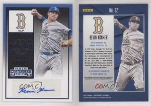 2015 Panini Contenders College Ticket Blue Foil Kevin Kramer (Grey Jersey) Auto