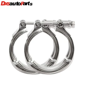 2X DIY 2.5" SS V-band Clamp For Turbo Header Exhaust Intercooler Piping - Picture 1 of 3