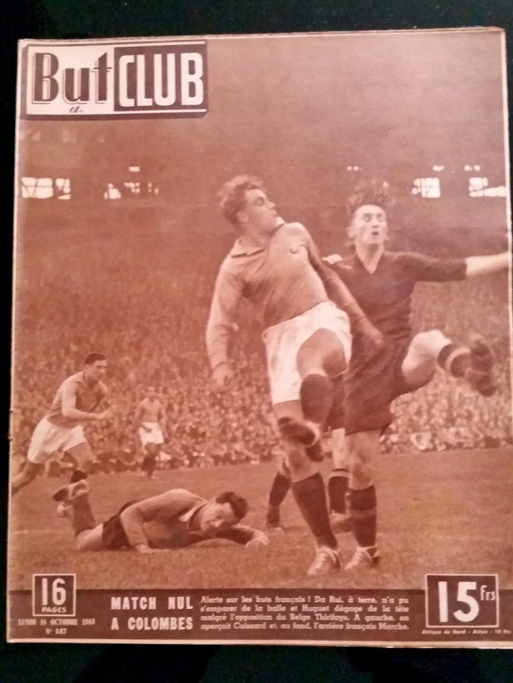 BUT et CLUB  18/10/1948; Vincent Auriol à fait rire Marcel Cerdan/ Eq R.C. Lens - Photo 1/1