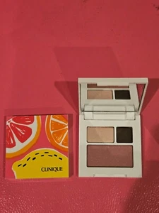 2x CLINIQUE All About Shadow Duo MINI ~Morning java/Ballet flats/Smoldering plum - Picture 1 of 2