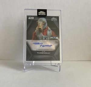 2022 Topps Chrome BLACK Star Wars C’ai Threnalli AUTO/ AUTOGRAPH ENCASED
