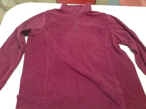 LL Bean Womens 1/4 Zip Fleece Size Large Size 14-16 P - Picture 1 of 8