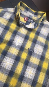 Chaps Ralph Lauren size Med longsleeve yellow shirt button-down men’s - Picture 1 of 8
