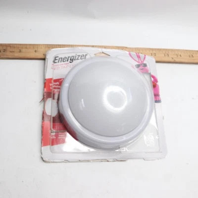 GENERIC Battery Operated Tap On/Off LED Puck Light Plastic White 14lm 2700K 120V